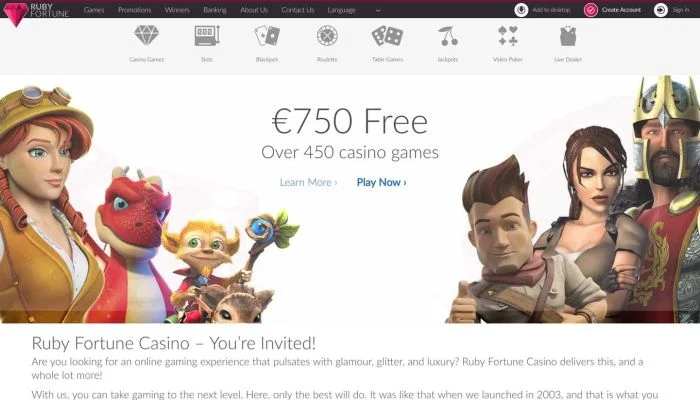 Ruby Fortune Casino — screenshot