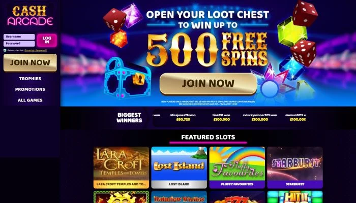 Cash Arcade Casino — screenshot