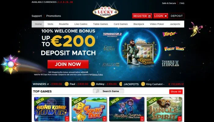 AceLucky Casino — screenshot