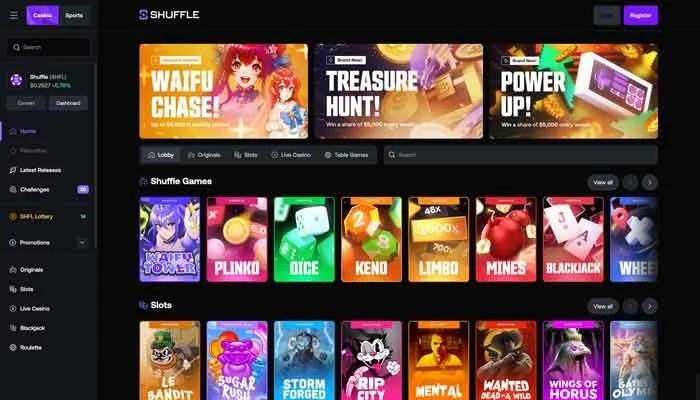 Shuffle Casino — screenshot
