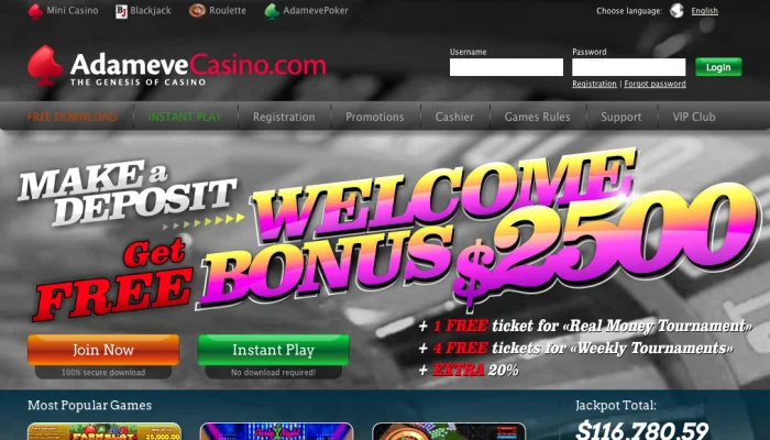Adameve Casino — screenshot