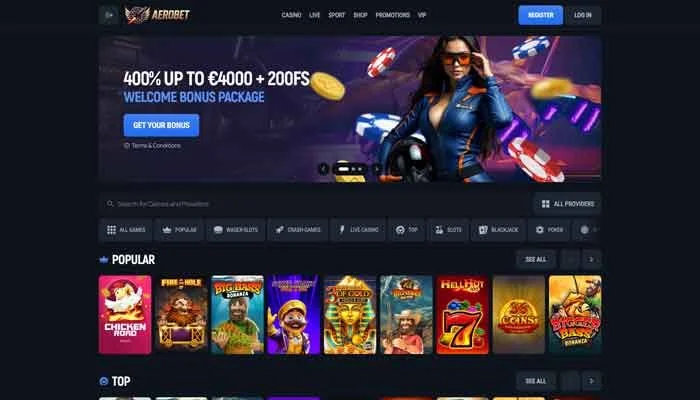 Aerobet Casino — screenshot