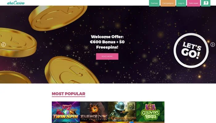 ahaCasino — screenshot