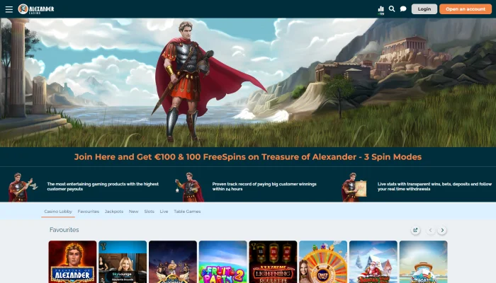 Alexander Casino — screenshot