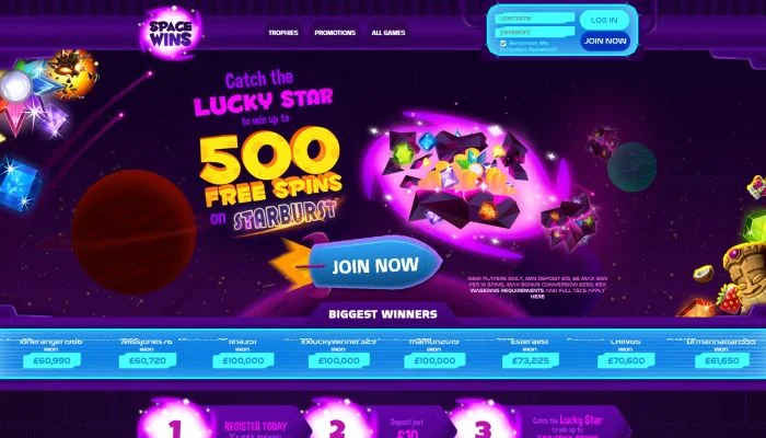 Space Wins Casino — screenshot