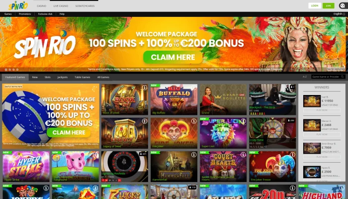 Spin Rio Casino — screenshot