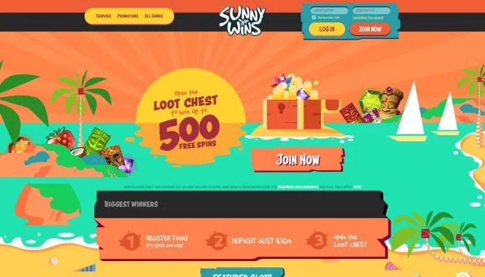 Sunny Wins Casino — screenshot