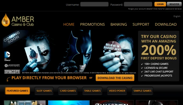 Amber Casino Club — screenshot