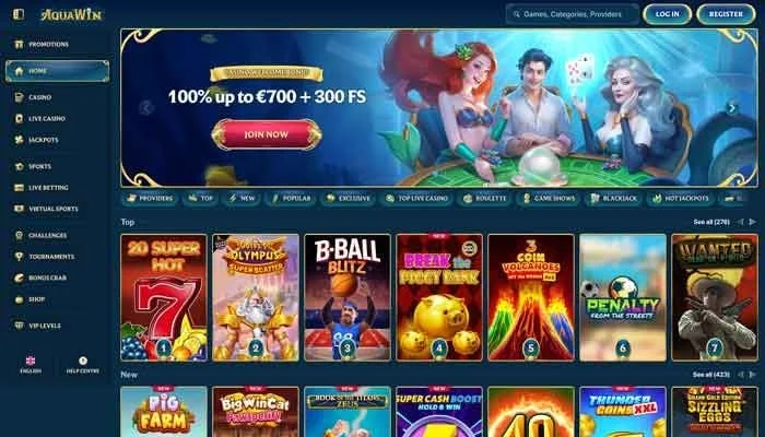 Aquawin Casino — screenshot