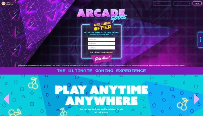 Arcade Spins Casino — screenshot