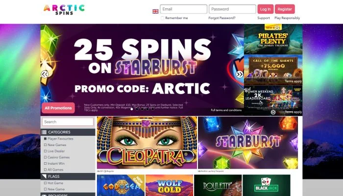 Arctic Spins Casino — screenshot