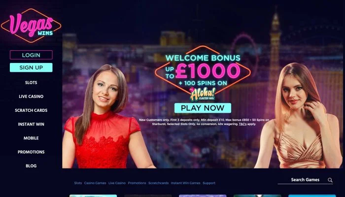 VegasWins Casino — screenshot