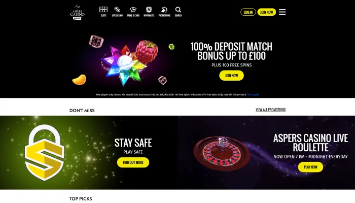 Aspers Casino — screenshot