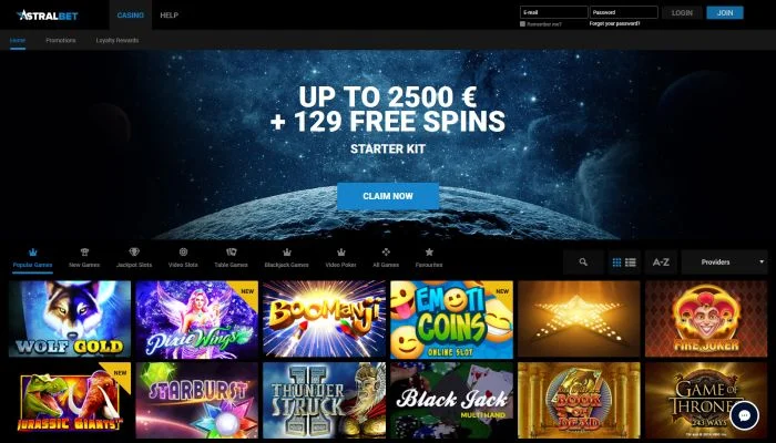 AstralBet Casino — screenshot