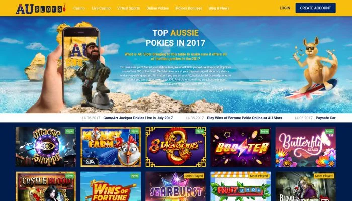 AU Slots Casino — screenshot