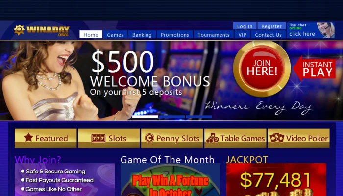 Win A Day Casino — screenshot