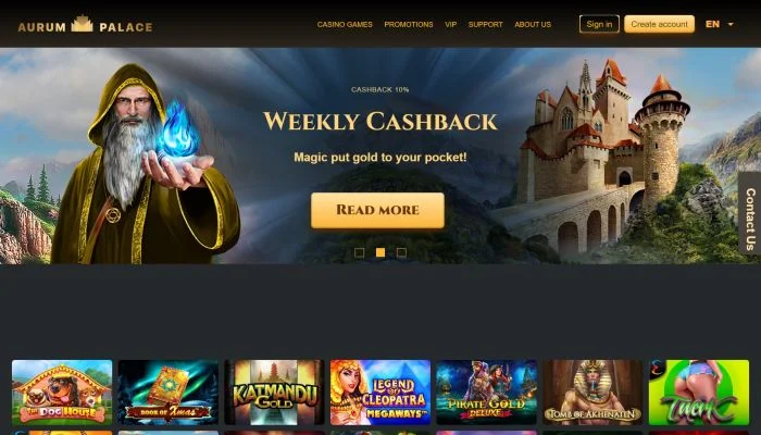AurumPalace Casino — screenshot