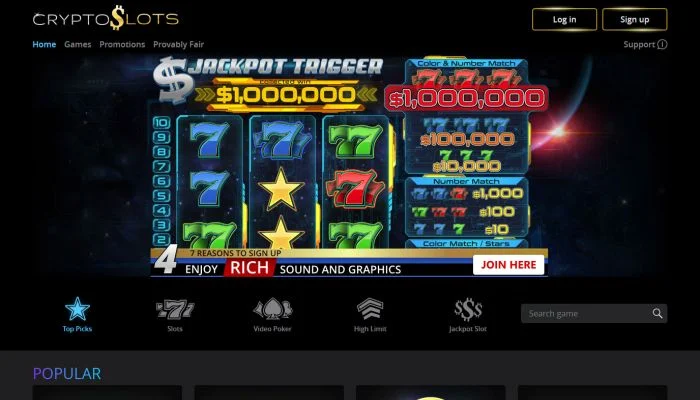 Crypto Slots Casino — screenshot