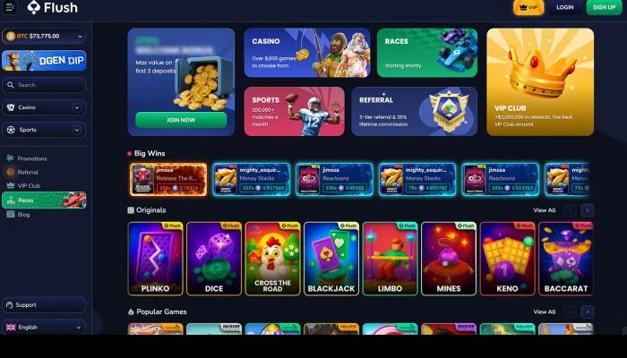 Flush Casino — screenshot