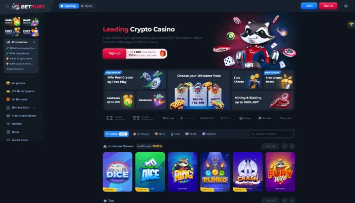 BetFury Casino — screenshot