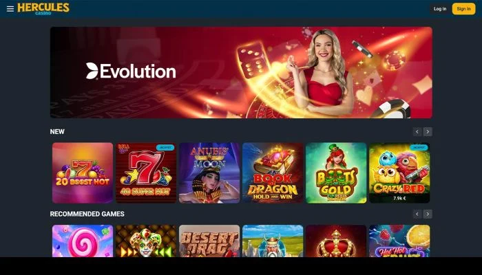 Hercules Casino — screenshot