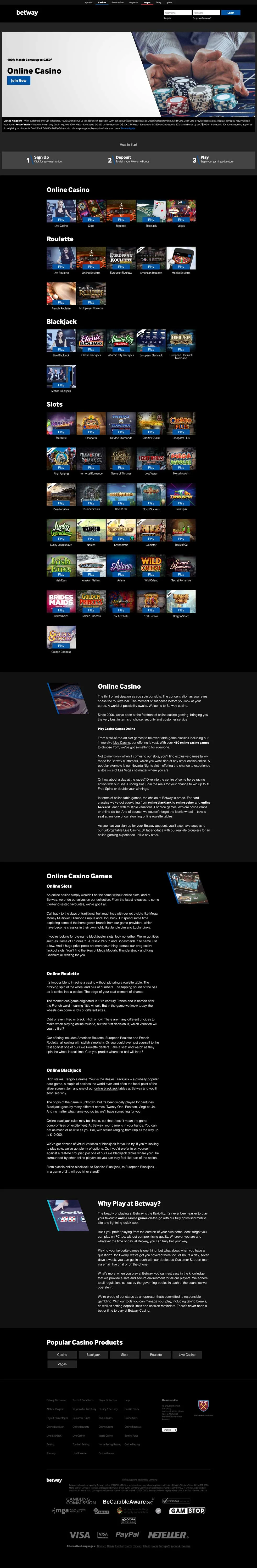 Betway Casino — screenshot