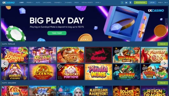 1xCasino — screenshot
