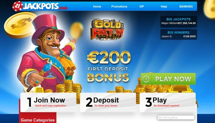 21Jackpots Casino — screenshot