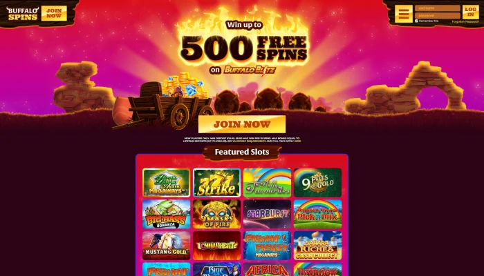 Buffalo Spins Casino — screenshot