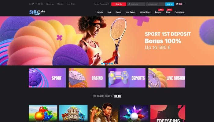 Mystake Casino — screenshot