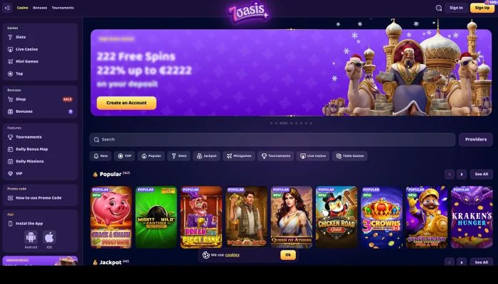 7Oasis Casino — screenshot