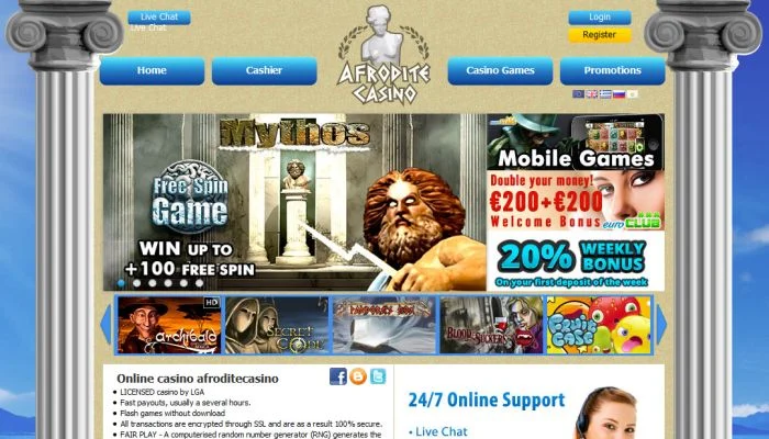 AfroditeCasino — screenshot