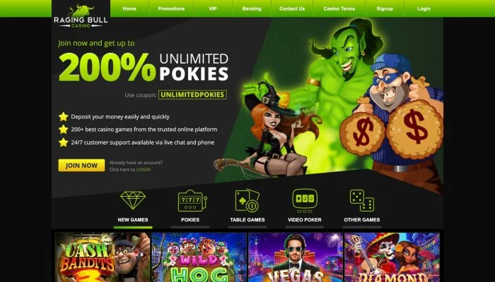 Raging Bull Casino — screenshot