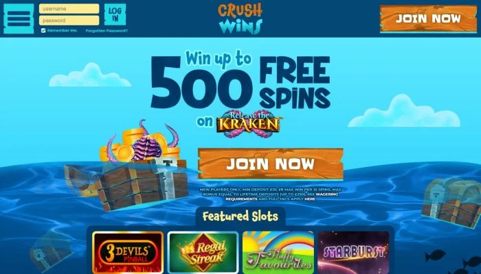 Crush Wins Casino — screenshot