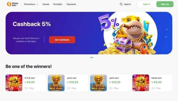 Slotozen Casino — screenshot