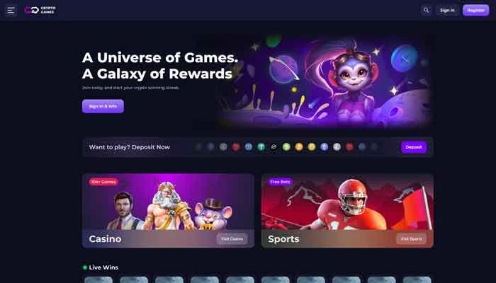 Crypto Games.io Casino — screenshot