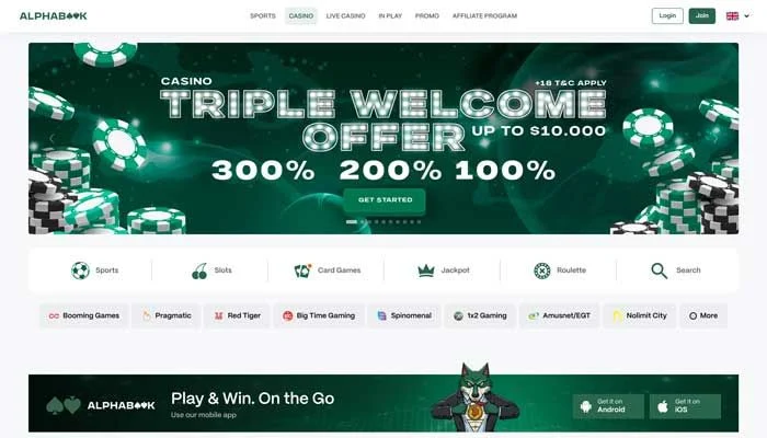 Alphabook Casino — screenshot
