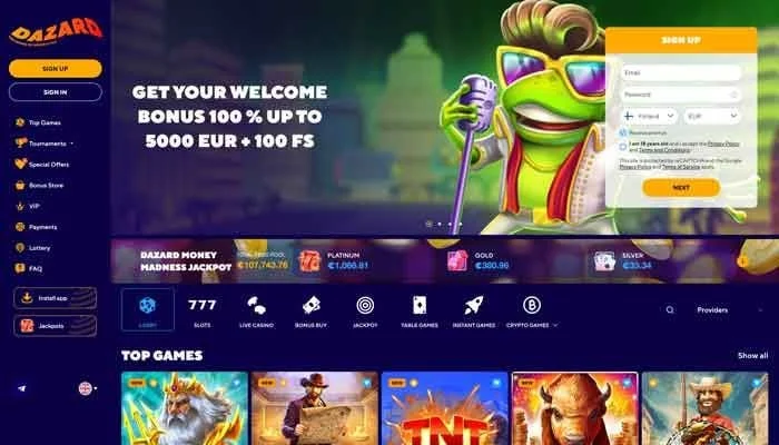 Dazard Casino — screenshot