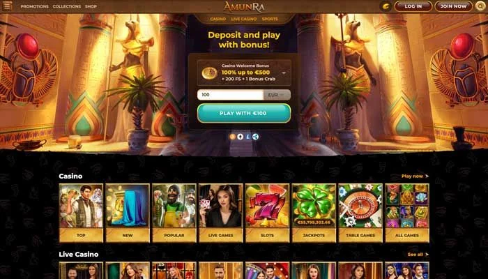 AmunRa Casino — screenshot