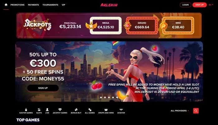 Arlekin Casino — screenshot
