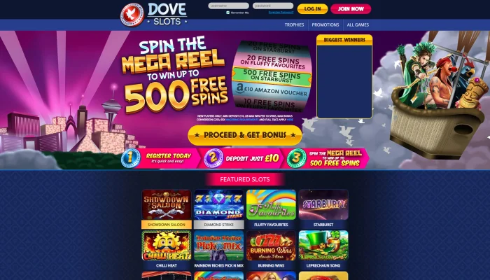 Dove Slots Casino — screenshot