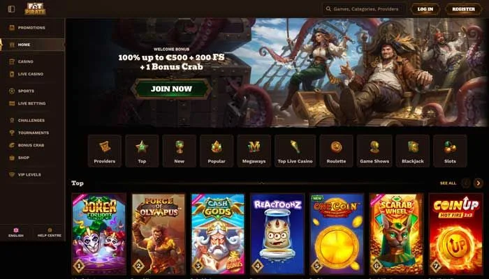 FatPirate Casino — screenshot