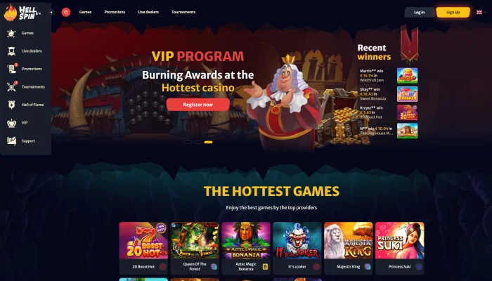 HellSpin Casino — screenshot