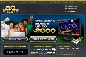 50 Stars Casino — screenshot