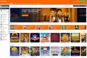 Betsson Casino — screenshot