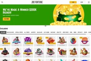 Joe Fortune Casino — screenshot
