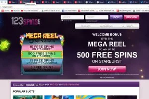 123Spins Casino — screenshot