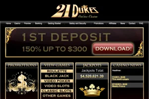 21 Dukes Casino — screenshot